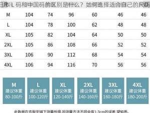 日本 L 码和中国码的区别是什么？如何选择适合自己的尺码？