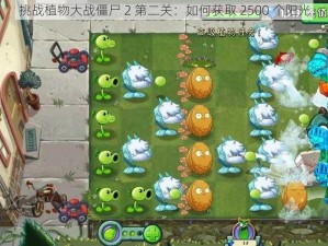 挑战植物大战僵尸 2 第二关：如何获取 2500 个阳光