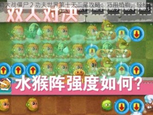 植物大战僵尸 2 功夫世界第十天二星攻略：巧用植物，轻松过关