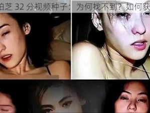 张柏芝 32 分视频种子：为何找不到？如何获取？