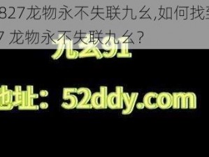 yw8827龙物永不失联九幺,如何找到yw8827 龙物永不失联九幺？