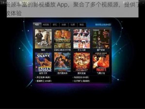 一款资源丰富的影视播放 App，聚合了多个视频源，提供了流畅的播放体验