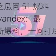 吃瓜网 51 爆料 yandex：最新爆料，一网打尽