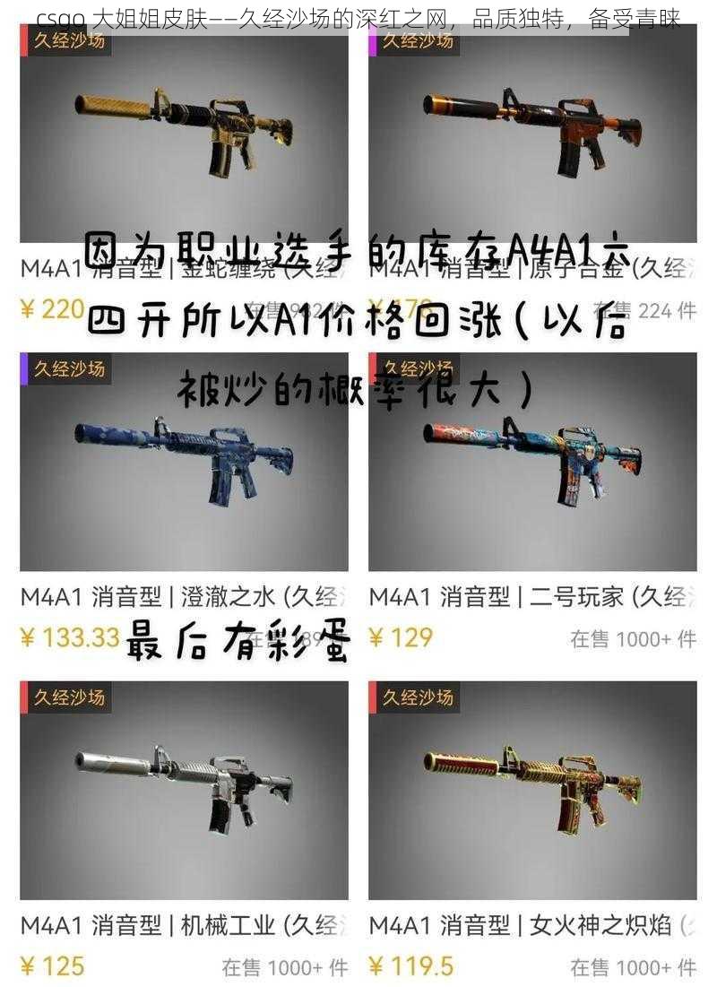 csgo 大姐姐皮肤——久经沙场的深红之网，品质独特，备受青睐