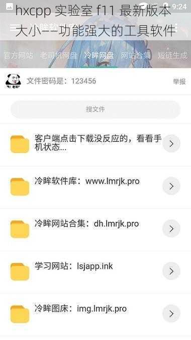 hxcpp 实验室 f11 最新版本大小——功能强大的工具软件