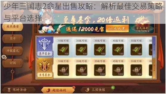 少年三国志2命星出售攻略：解析最佳交易策略与平台选择