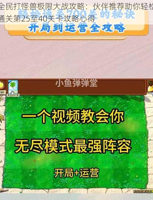 全民打怪兽极限大战攻略：伙伴推荐助你轻松通关第25至40关卡攻略心得