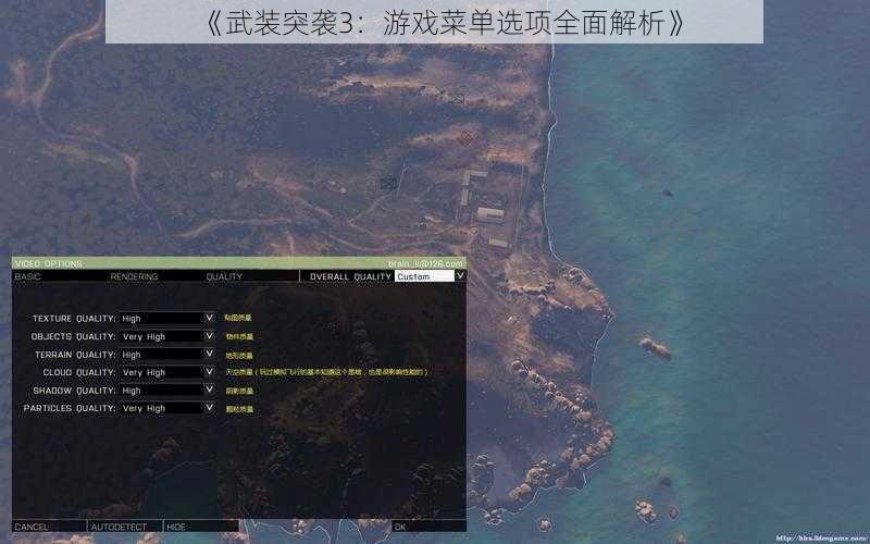 《武装突袭3：游戏菜单选项全面解析》