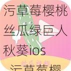 污草莓樱桃丝瓜绿巨人秋葵ios_污草莓樱桃丝瓜绿巨人秋葵ios，一款神奇的视频播放软件，你懂的