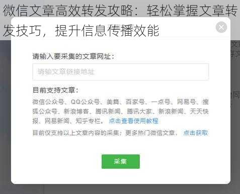 微信文章高效转发攻略：轻松掌握文章转发技巧，提升信息传播效能