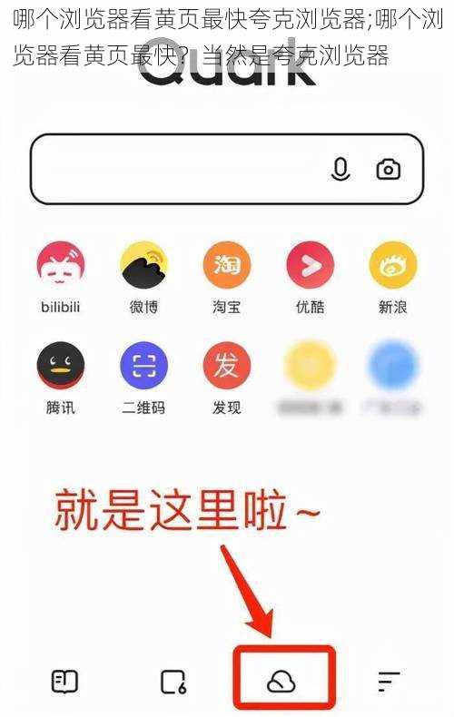 哪个浏览器看黄页最快夸克浏览器;哪个浏览器看黄页最快？当然是夸克浏览器