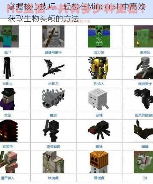 掌握核心技巧：轻松在Minecraft中高效获取生物头颅的方法