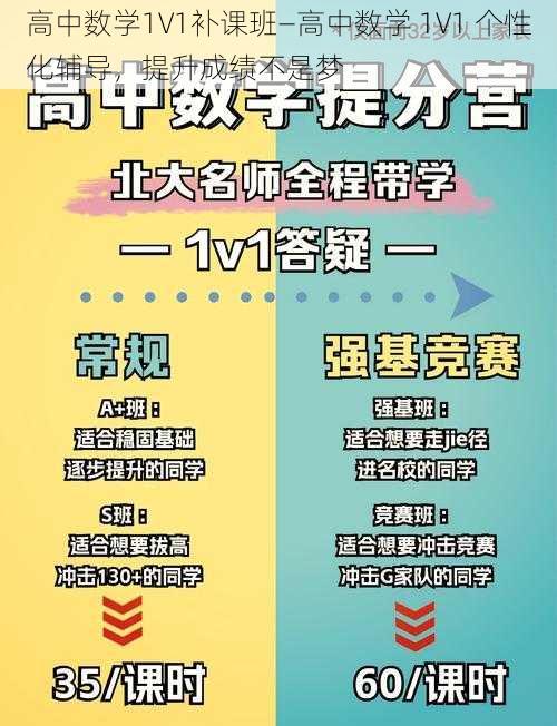 高中数学1V1补课班—高中数学 1V1 个性化辅导，提升成绩不是梦