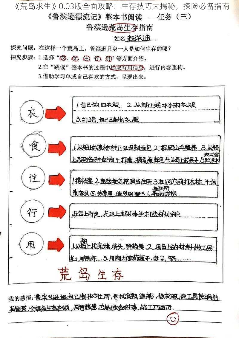 《荒岛求生》0.03版全面攻略：生存技巧大揭秘，探险必备指南