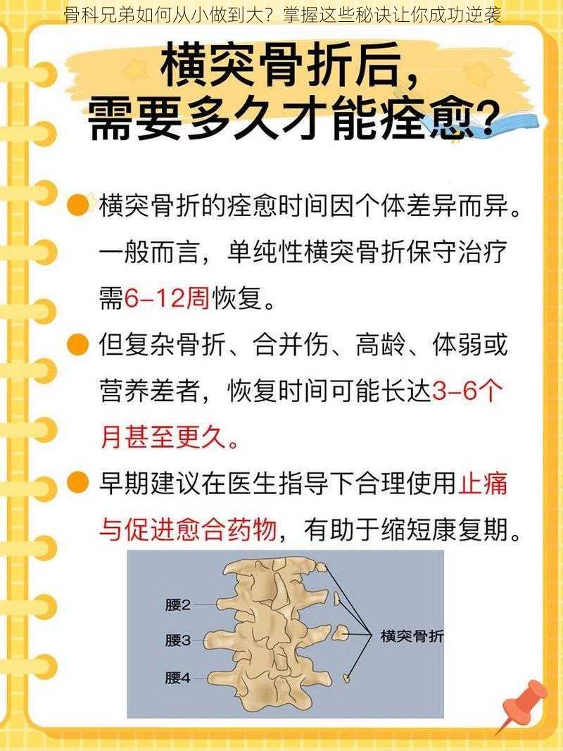 骨科兄弟如何从小做到大？掌握这些秘诀让你成功逆袭