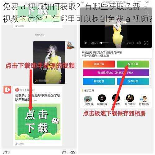 免费 a 视频如何获取？有哪些获取免费 a 视频的途径？在哪里可以找到免费 a 视频？