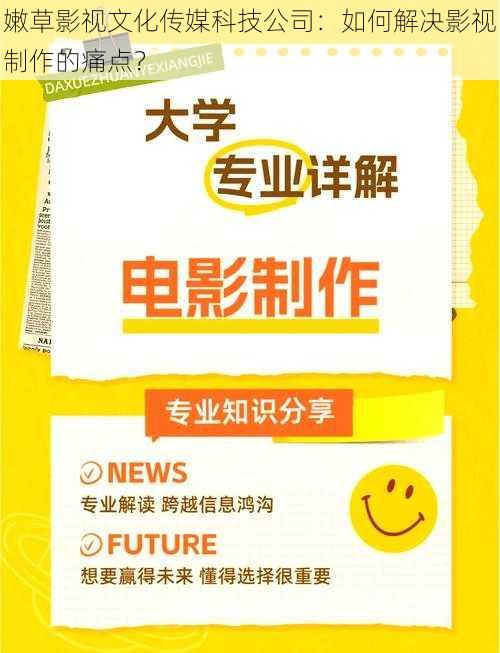 嫩草影视文化传媒科技公司：如何解决影视制作的痛点？