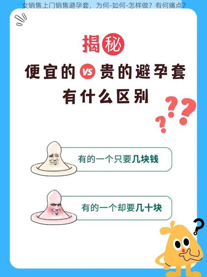 女销售上门销售避孕套，为何-如何-怎样做？有何痛点？