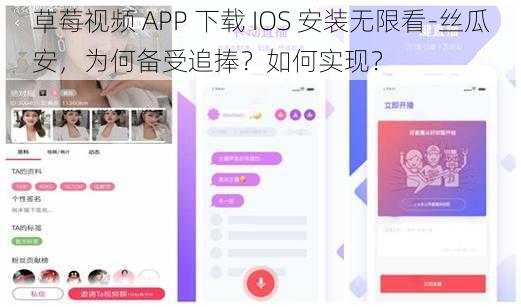 草莓视频 APP 下载 IOS 安装无限看-丝瓜安，为何备受追捧？如何实现？