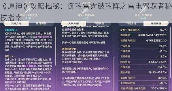 《原神》攻略揭秘：御敌雷霆破敌阵之雷电驾驭者秘技指南