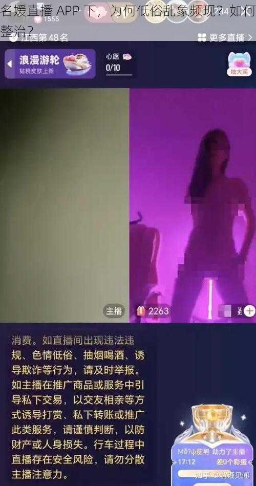 名媛直播 APP 下，为何低俗乱象频现？如何整治？