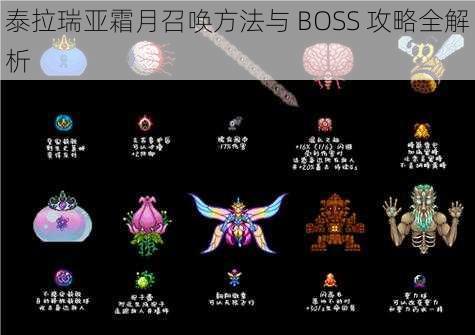 泰拉瑞亚霜月召唤方法与 BOSS 攻略全解析