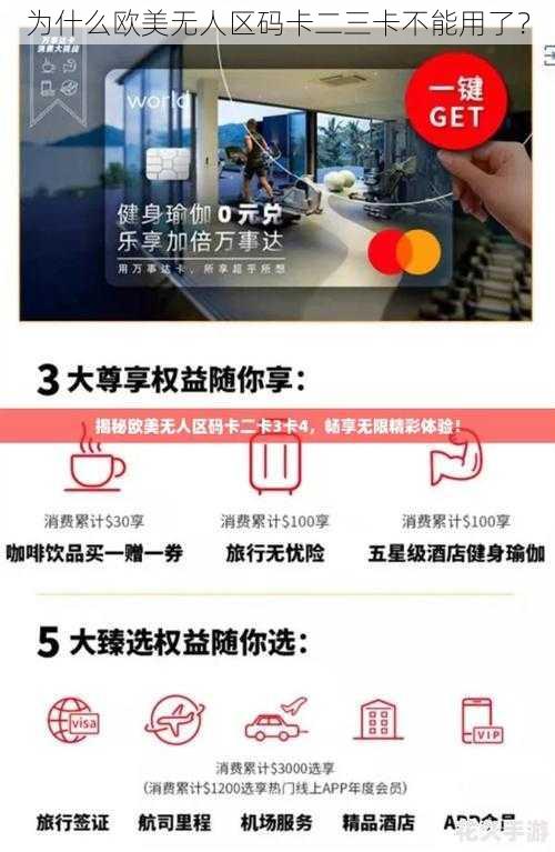 为什么欧美无人区码卡二三卡不能用了？