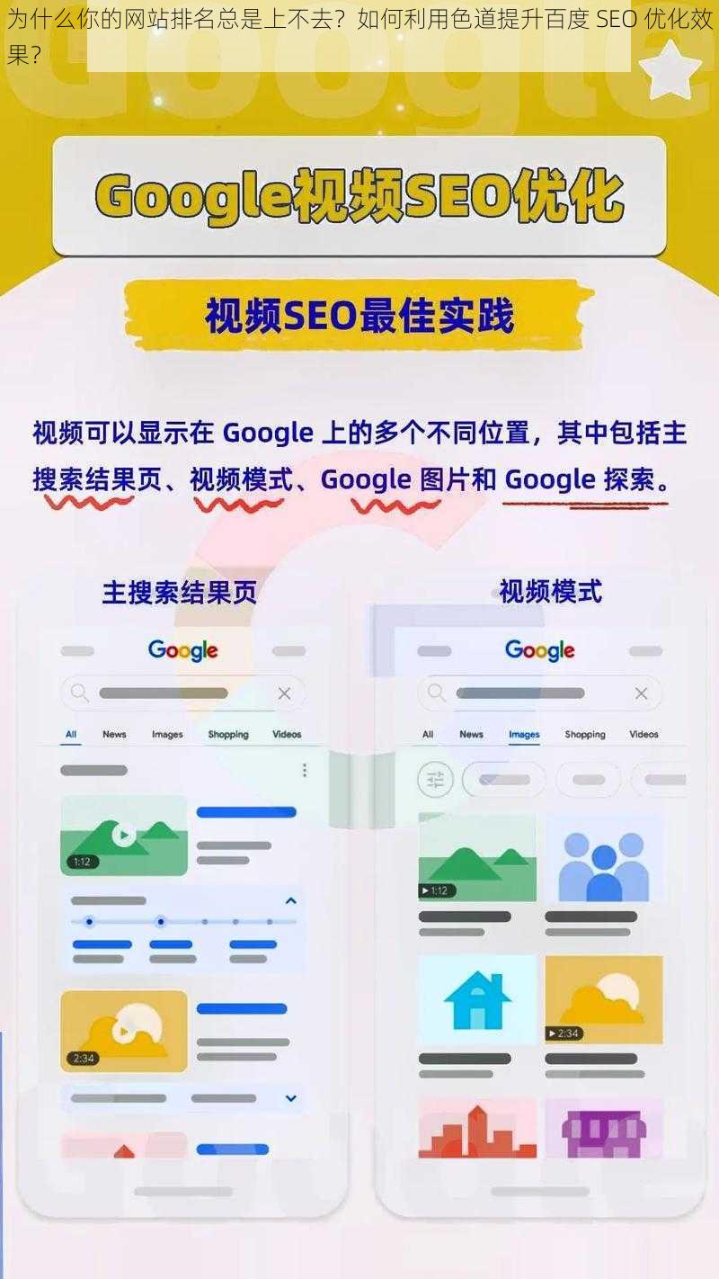 为什么你的网站排名总是上不去？如何利用色道提升百度 SEO 优化效果？