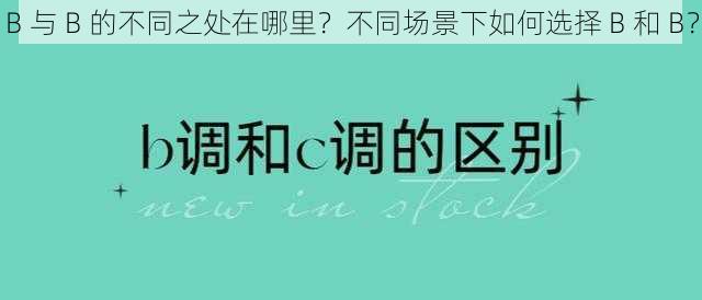 B 与 B 的不同之处在哪里？不同场景下如何选择 B 和 B？