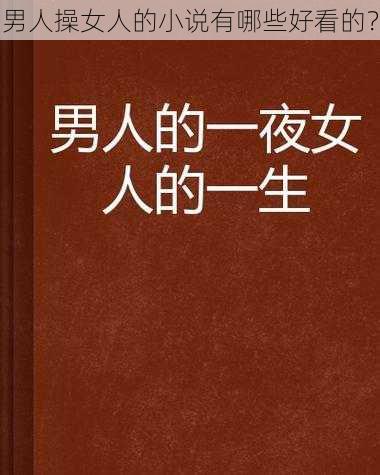 男人操女人的小说有哪些好看的？