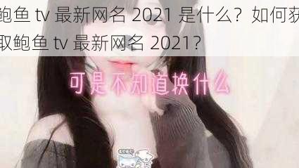 鲍鱼 tv 最新网名 2021 是什么？如何获取鲍鱼 tv 最新网名 2021？