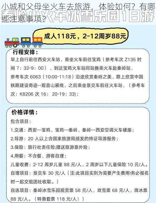 小城和父母坐火车去旅游，体验如何？有哪些注意事项？