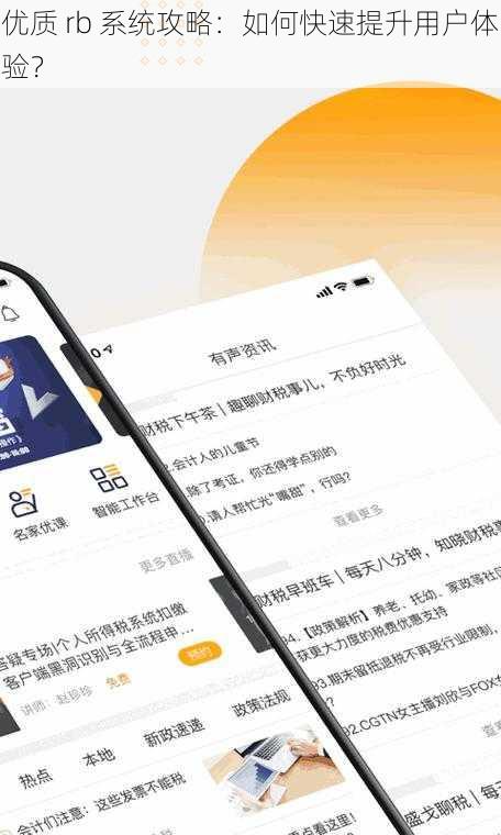 优质 rb 系统攻略：如何快速提升用户体验？