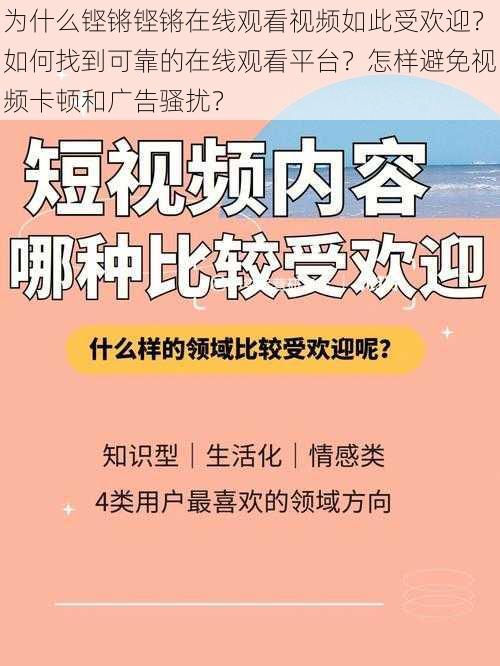 为什么铿锵铿锵在线观看视频如此受欢迎？如何找到可靠的在线观看平台？怎样避免视频卡顿和广告骚扰？