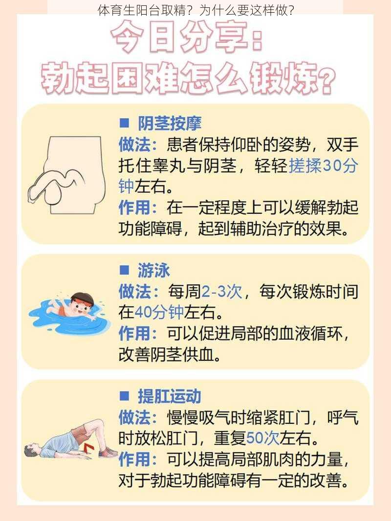 体育生阳台取精？为什么要这样做？