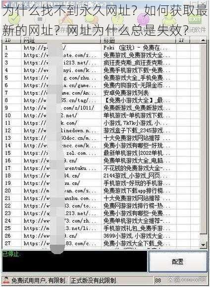 为什么找不到永久网址？如何获取最新的网址？网址为什么总是失效？