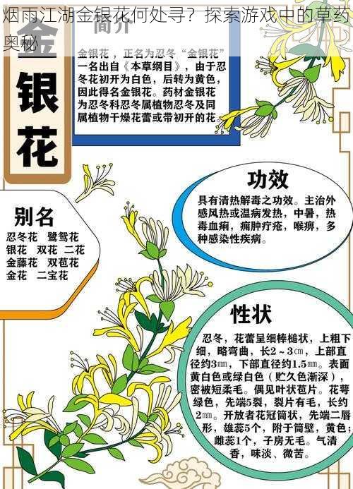 烟雨江湖金银花何处寻？探索游戏中的草药奥秘