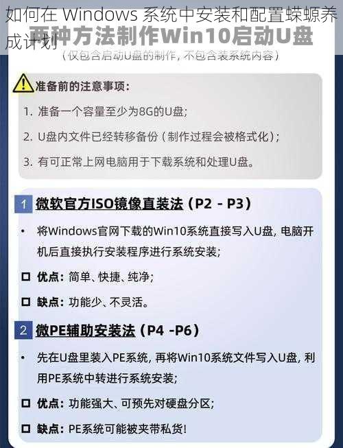 如何在 Windows 系统中安装和配置蝾螈养成计划