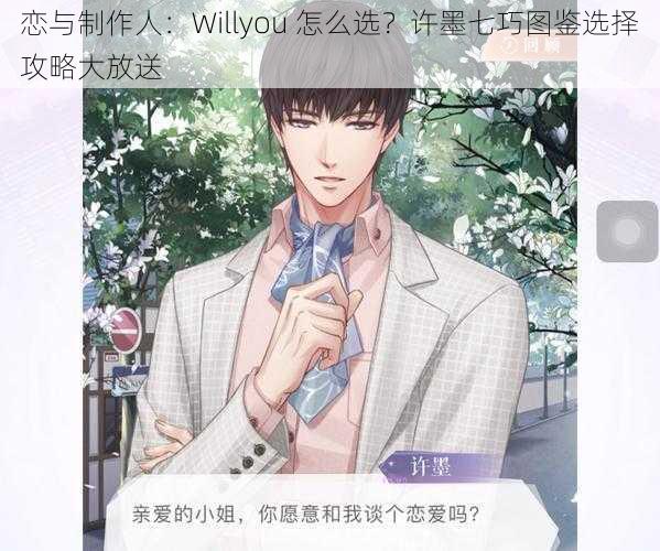 恋与制作人：Willyou 怎么选？许墨七巧图鉴选择攻略大放送